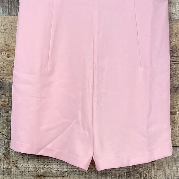 Superdown Jada Ruffle Shorts Romper Off The Shoulder Blush Pink Size Small - Picture 4 of 10